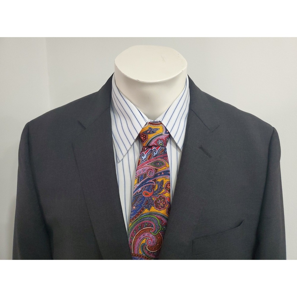 J.Crew Ludlow Loro Piana Blazer Gray 42 L Charcoal Wool Super 120s Suit Jacket - Picture 2 of 16
